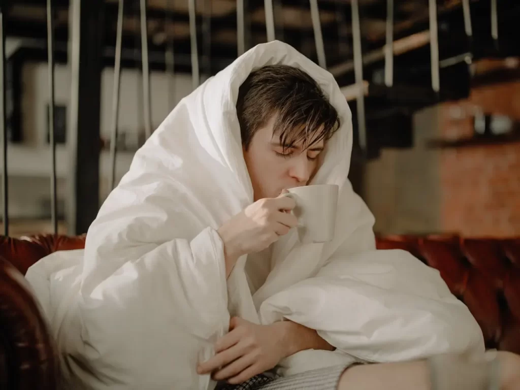 Chory mężczyzna, odporność wg medycyny chińskiej