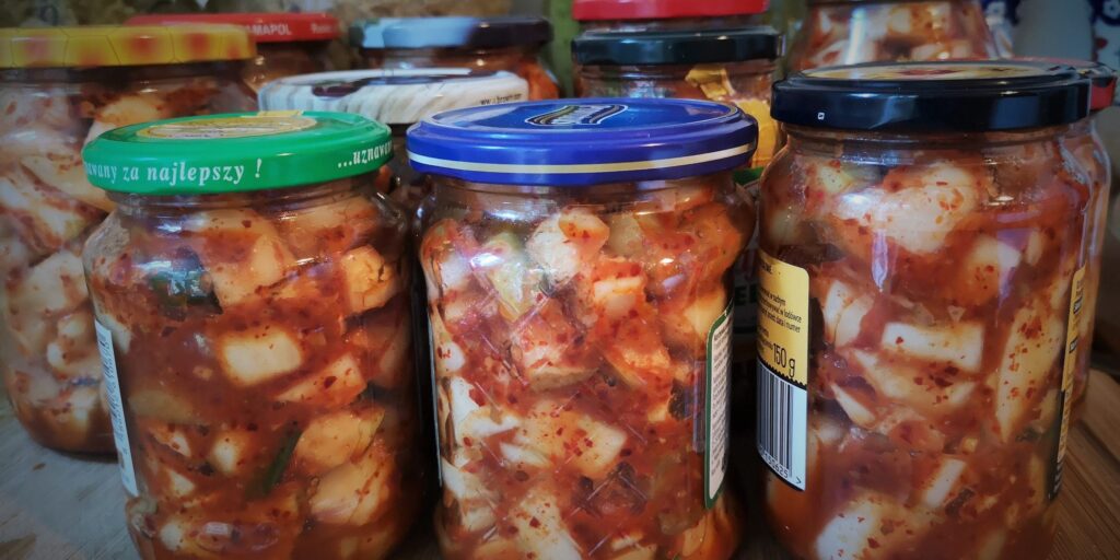 Zdjęcie kkakdugi, kimchi z białej rzodkwi, medycyna chińska.